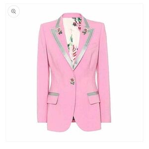 Chic NYC Pink Blazer with Floral Lining